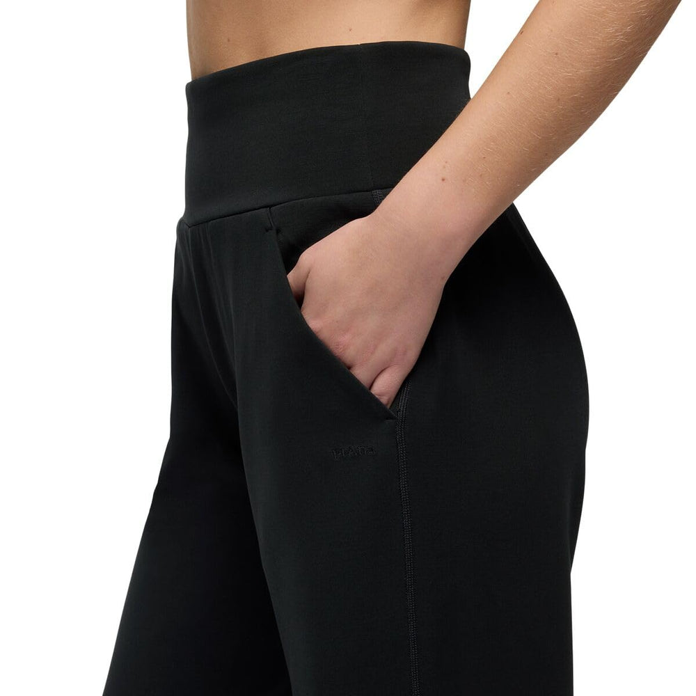 prAna Shea Hot Spell wide leg pants side view, relaxed fit.