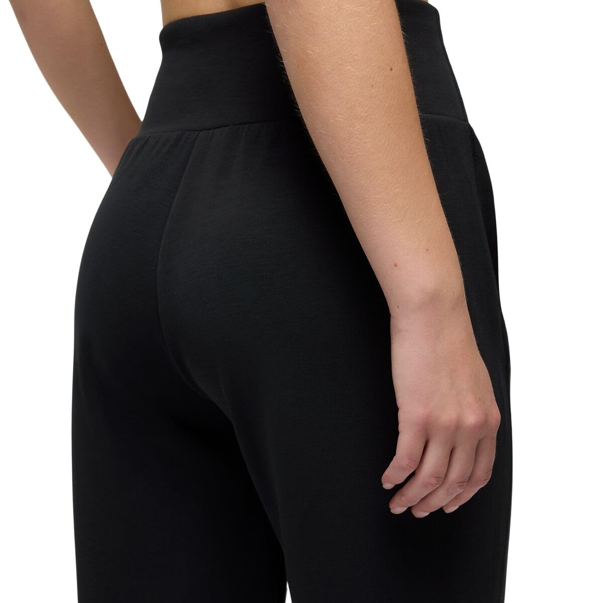 prAna Shea Hot Spell wide leg pants waist detail, flattering drape.