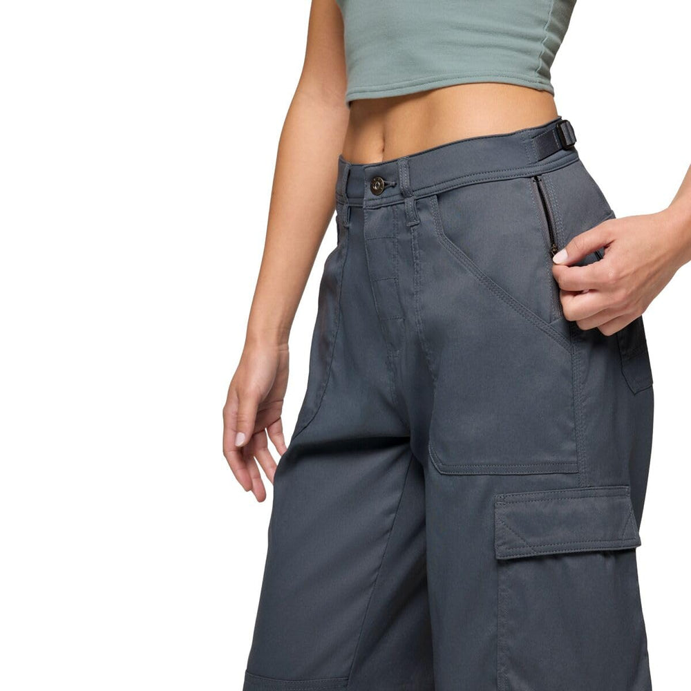 Prana Stretch Zion Cargo Pants Thundercloud double knee fabric for durability.