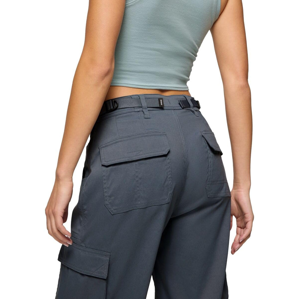 Prana Stretch Zion Cargo Pants Thundercloud hem cinch adjuster for customizable length.