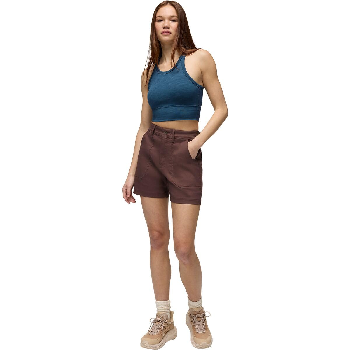 Side view of Zion cargo short highlights durable moisture-wicking fabric and fit.