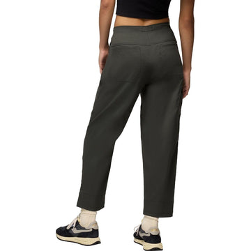 prAna Stretch Zion Cinch Pants Spruce belt-closure closeup highlights secure fit for hikes.
