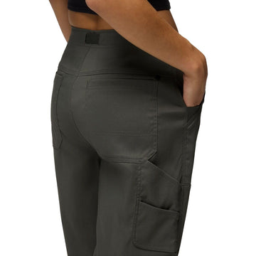 prAna Stretch Zion Cinch Pants Spruce heel-detail highlights reinforced fabric for rugged trails.