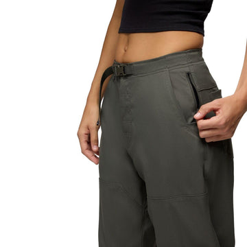 prAna Stretch Zion Cinch Pants Spruce knee-detail shows double-layer fabric for durability.