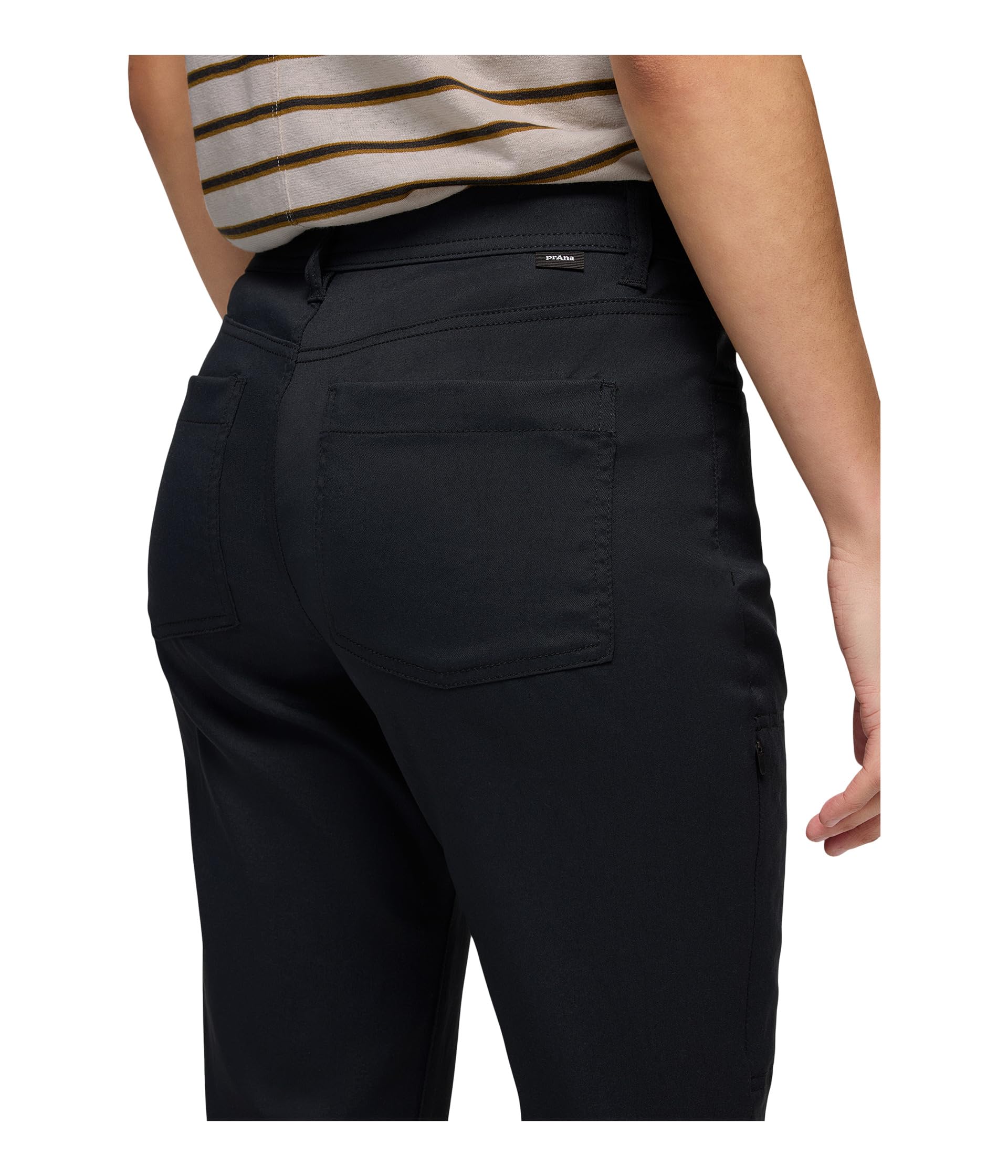 Prana Stretch Zion Halle pants back pockets provide secure storage