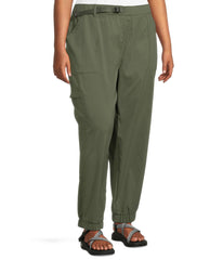 Prana Stretch Zion Halle pants waistband close-up emphasizes reinforced belt loops for durability