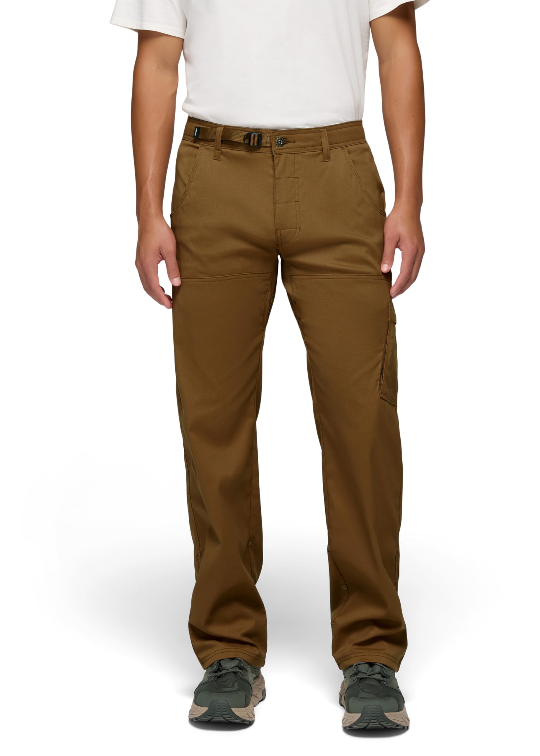 prAna Stretch Zion Pant Sepia cargo pocket detail for secure hike storage.