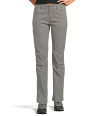 Prana Stretch Zion pants pewter front view, ideal for layering on outdoor hikes