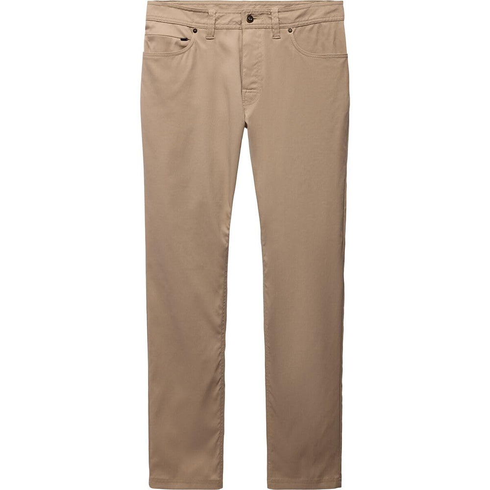 PrAna Stretch Zion SL pants Sandbar pocket close-up with mesh-lined front pocket for secure storage.