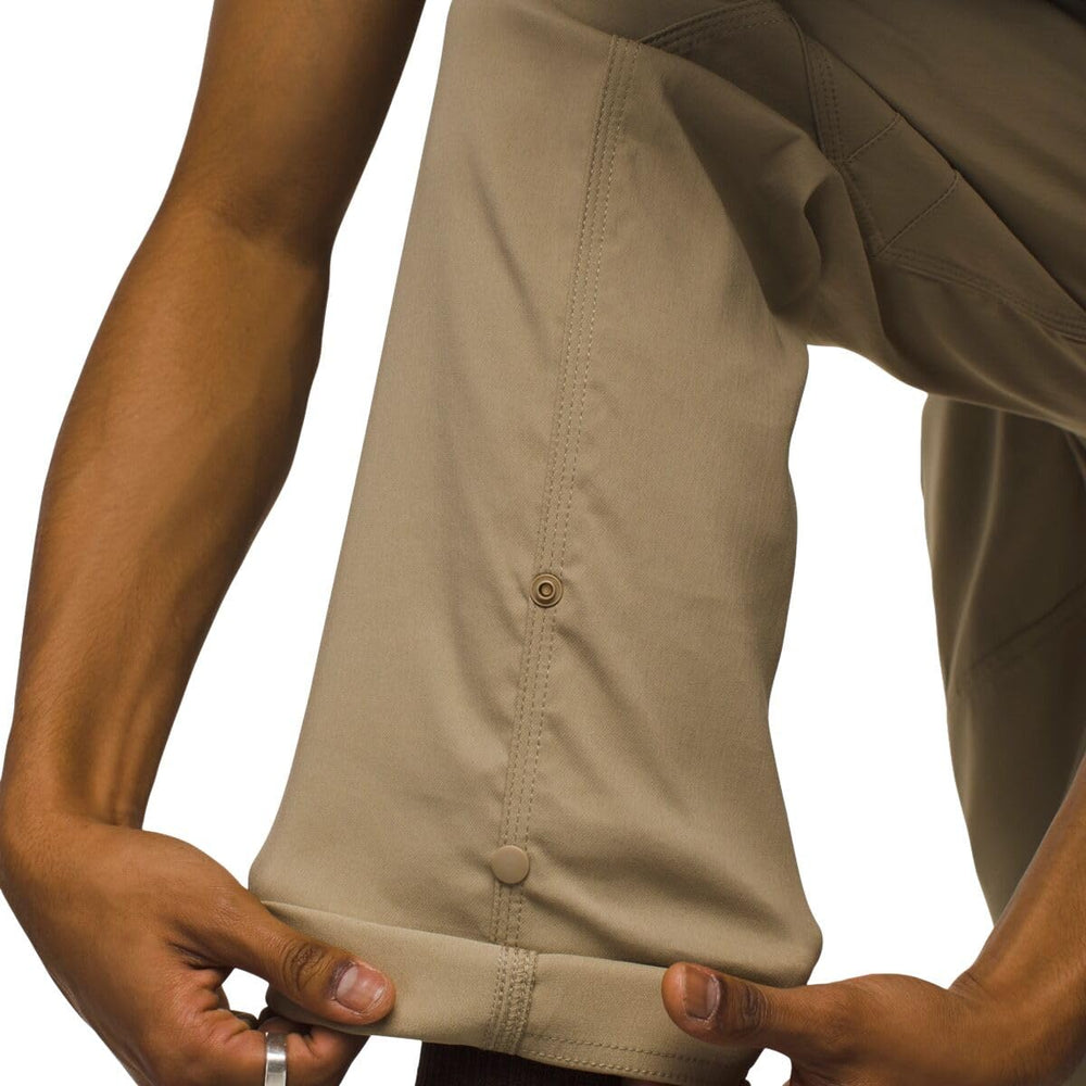 Prana Stretch Zion Straight Pants Sandbar fabric close-up reveals durable nylon-spandex weave