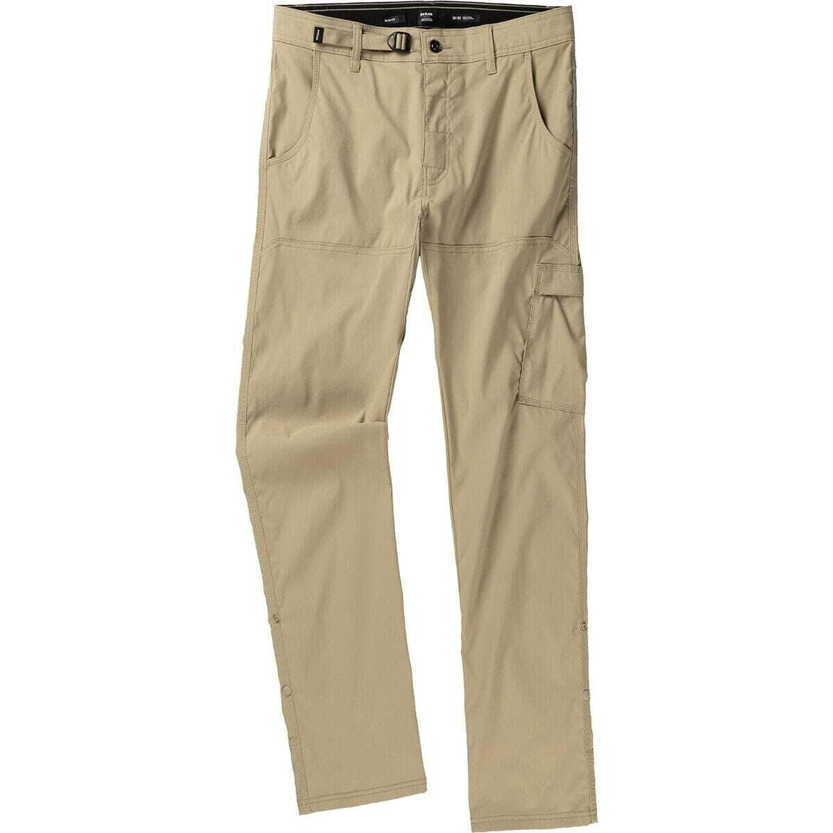 Prana Stretch Zion Straight Pants Sandbar hem snaps close-up for adjustable length