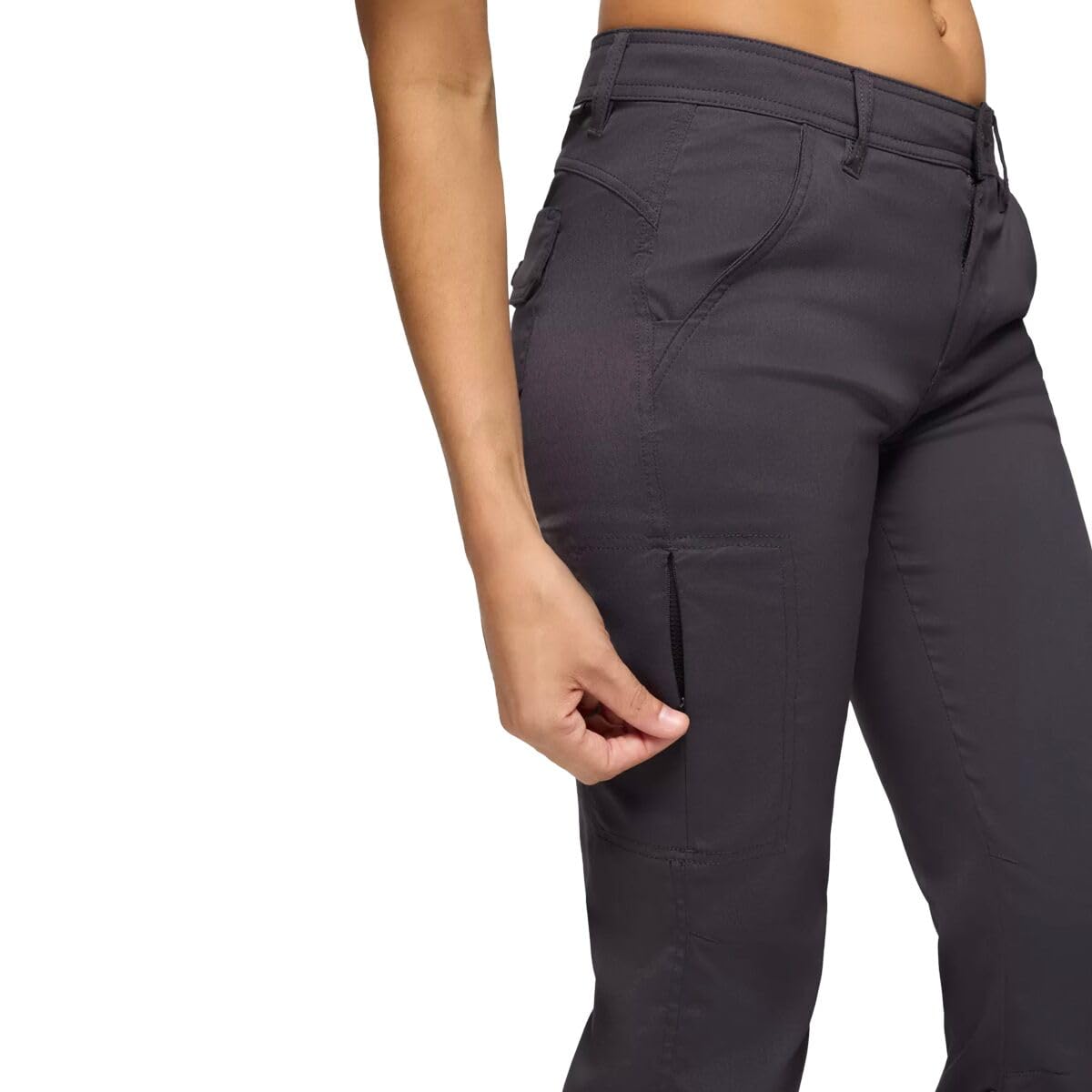 Prana Stretch Zion pants Shadow close-up of zipper fly and clean fastening.