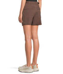 Prana Stretch Zion Cargo Short Mocha back view with zip pockets
