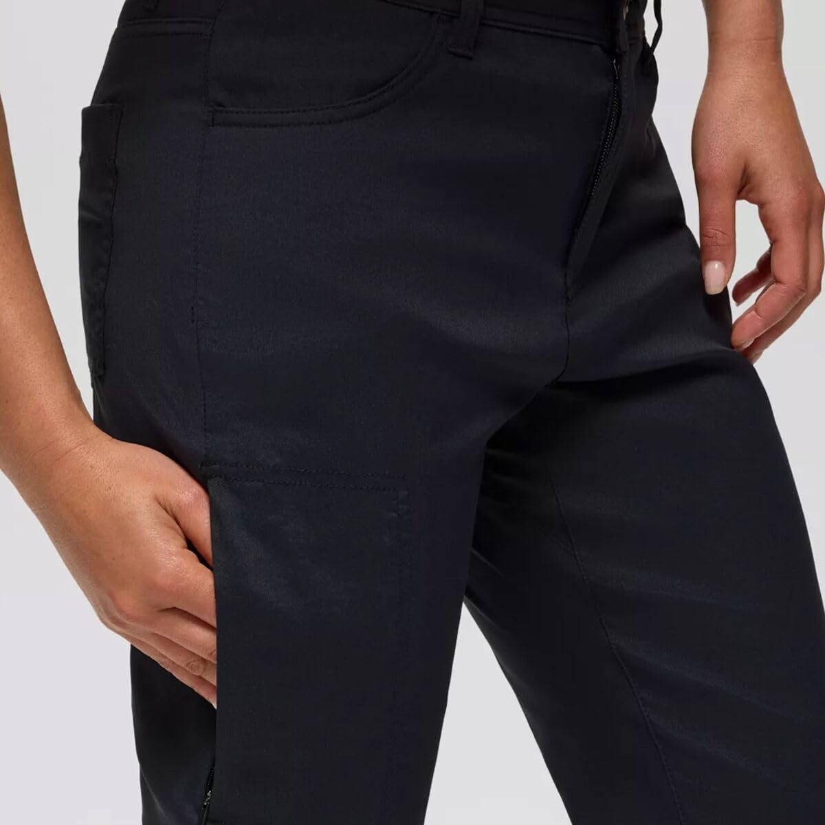 Straight-leg silhouette supports range of motion on trails.