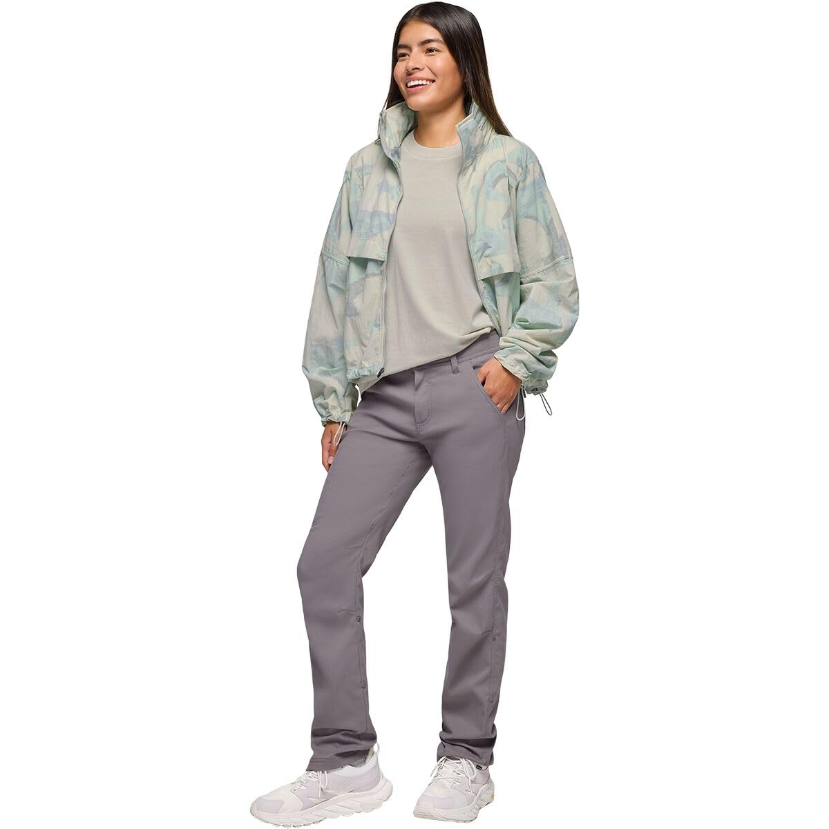 prAna Stretch Zion pewter mid-rise pants, versatile everyday wear
