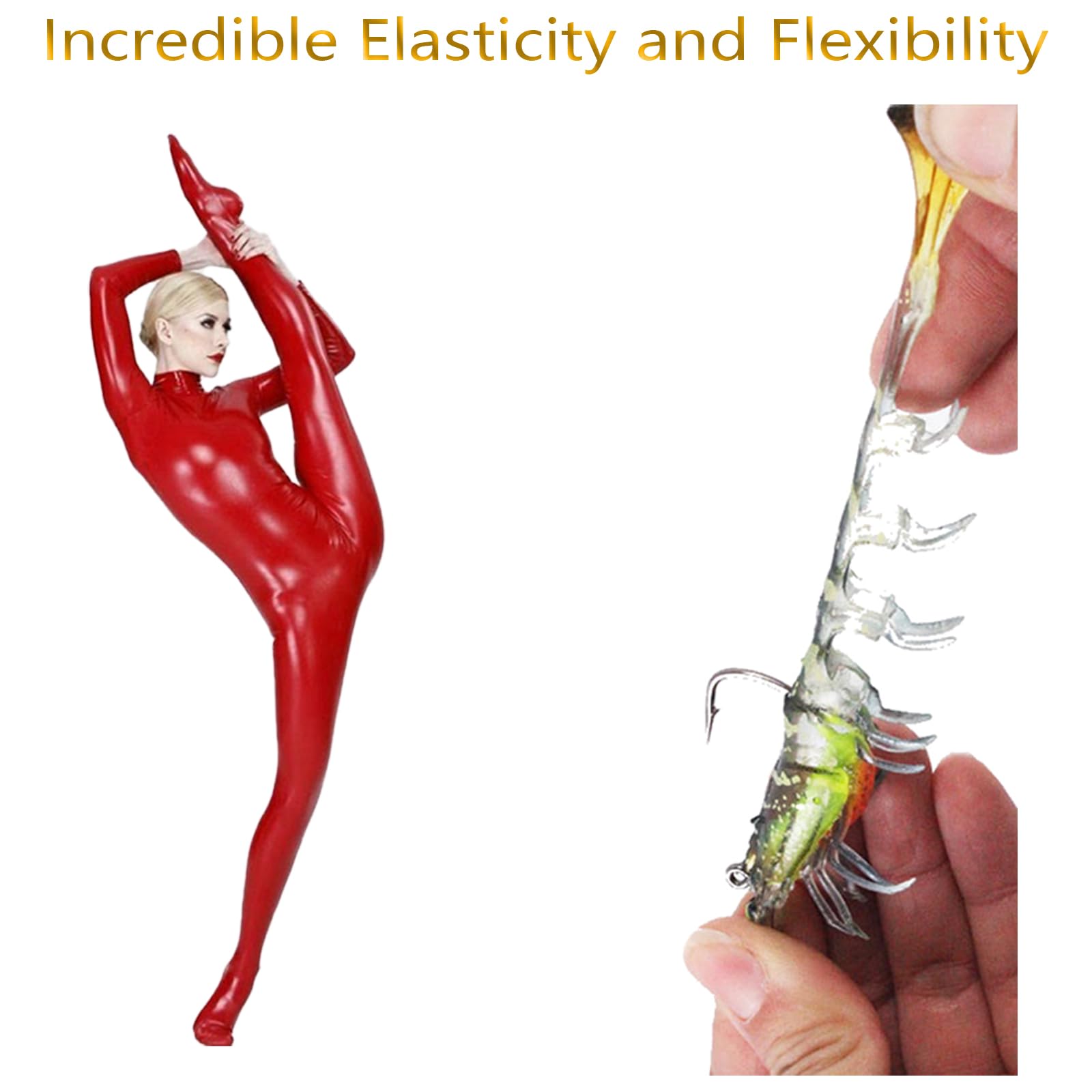 Close-up view of lifelike prawn texture