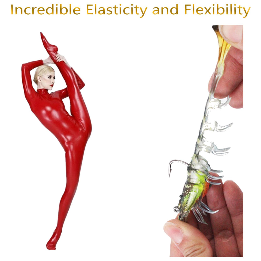 Close-up view of lifelike prawn texture