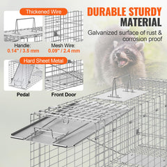 Pre-assembled live animal trap ready to use
