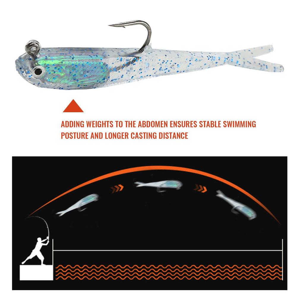 PVC material jig head lure suitable for throwing, shaking, and dragging