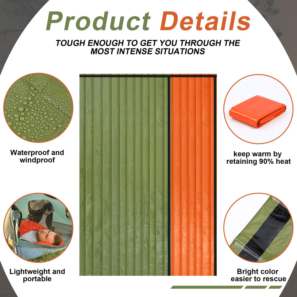 Preboun tear-resistant PE material for durable emergency shelter.