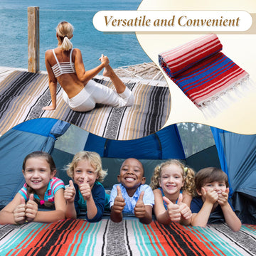 Preboun Mexican blanket bulk for picnics—durable and weight-friendly beach gear.