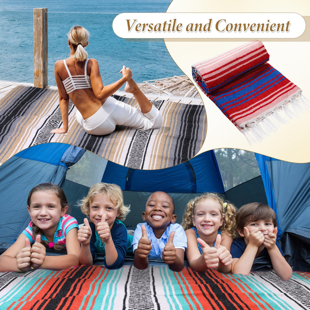 Preboun Mexican blanket bulk for picnics—durable and weight-friendly beach gear.