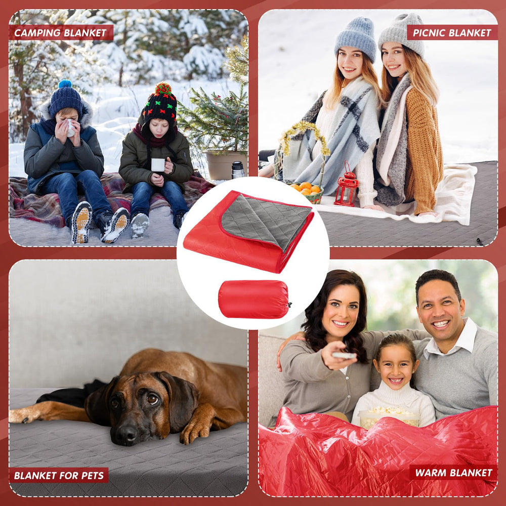 Preboun stadium blanket red on beach provides cozy cover at seaside outings