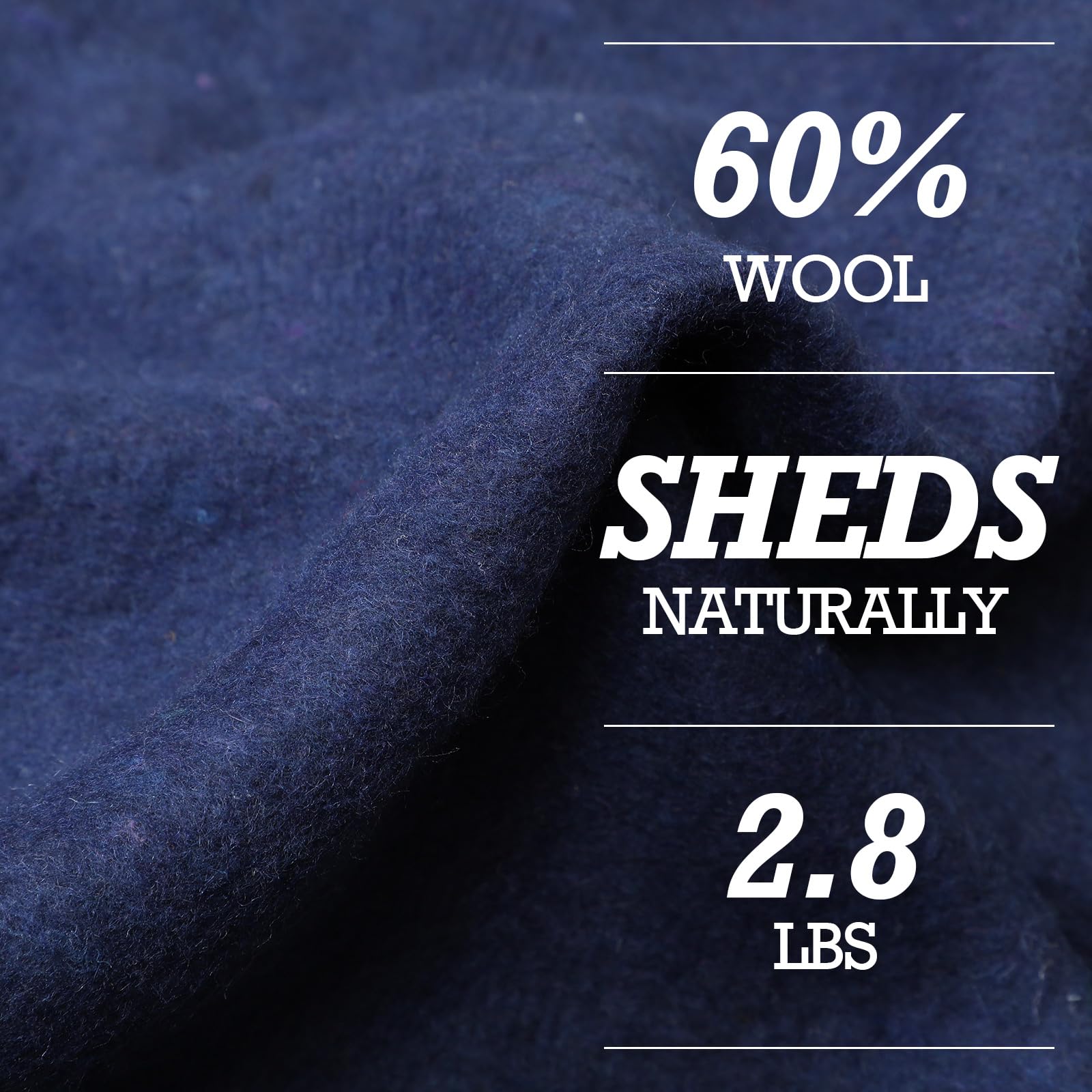 Preboun wool blend close-up texture reveals plush feel and durable warmth.