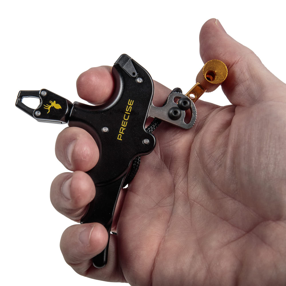 Precise T Bow Release close-up of 4-finger handle