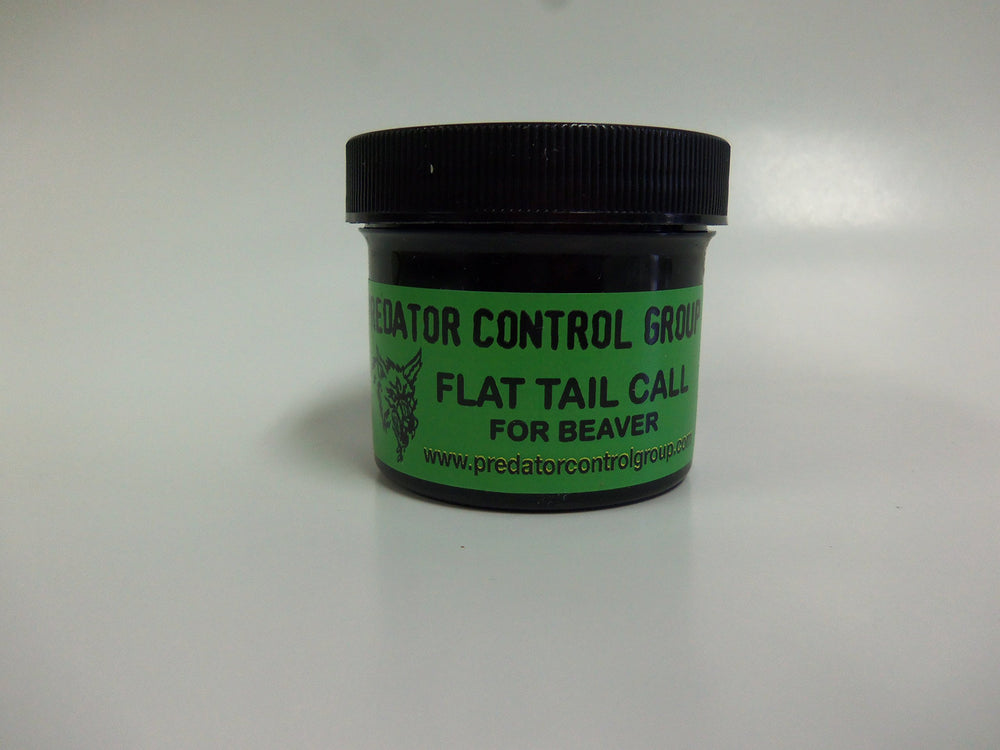 Predator Control Group Flat Tail Beaver Call Lure with mint scent attracts beavers for trapping.