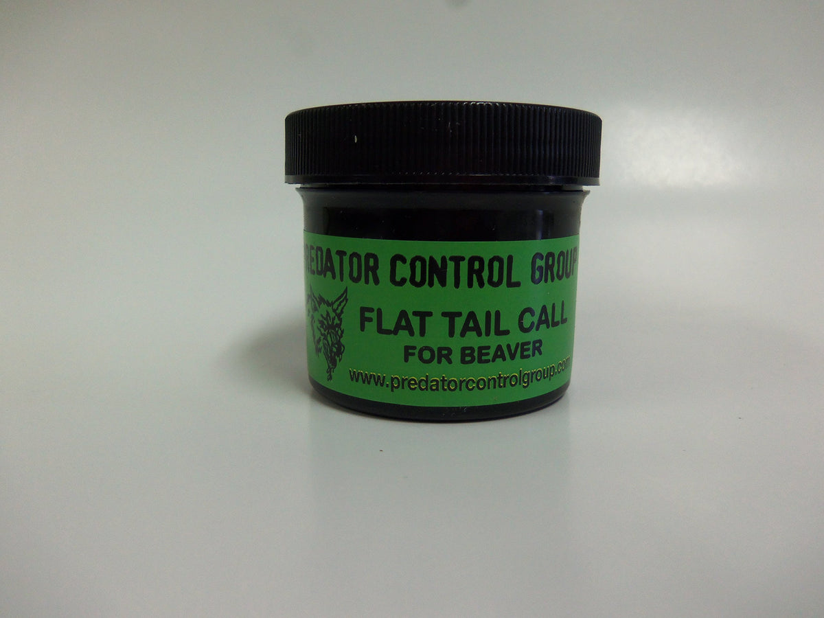 Predator Control Group Flat Tail Beaver Call Lure with mint scent attracts beavers for trapping.