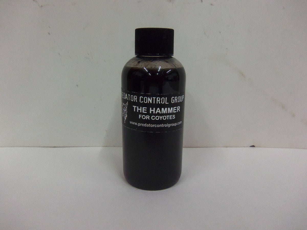Predator Control Group The Hammer lure attracts coyotes, foxes, and bobcats with a multi-sensory scent