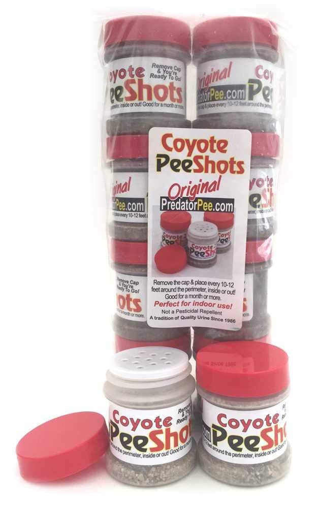 PredatorPee Coyote Pee Shot cannister for easy portable territorial signaling.