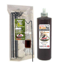 PredatorPee mountain lion urine bottle 16oz; natural wildlife deterrent for your property.