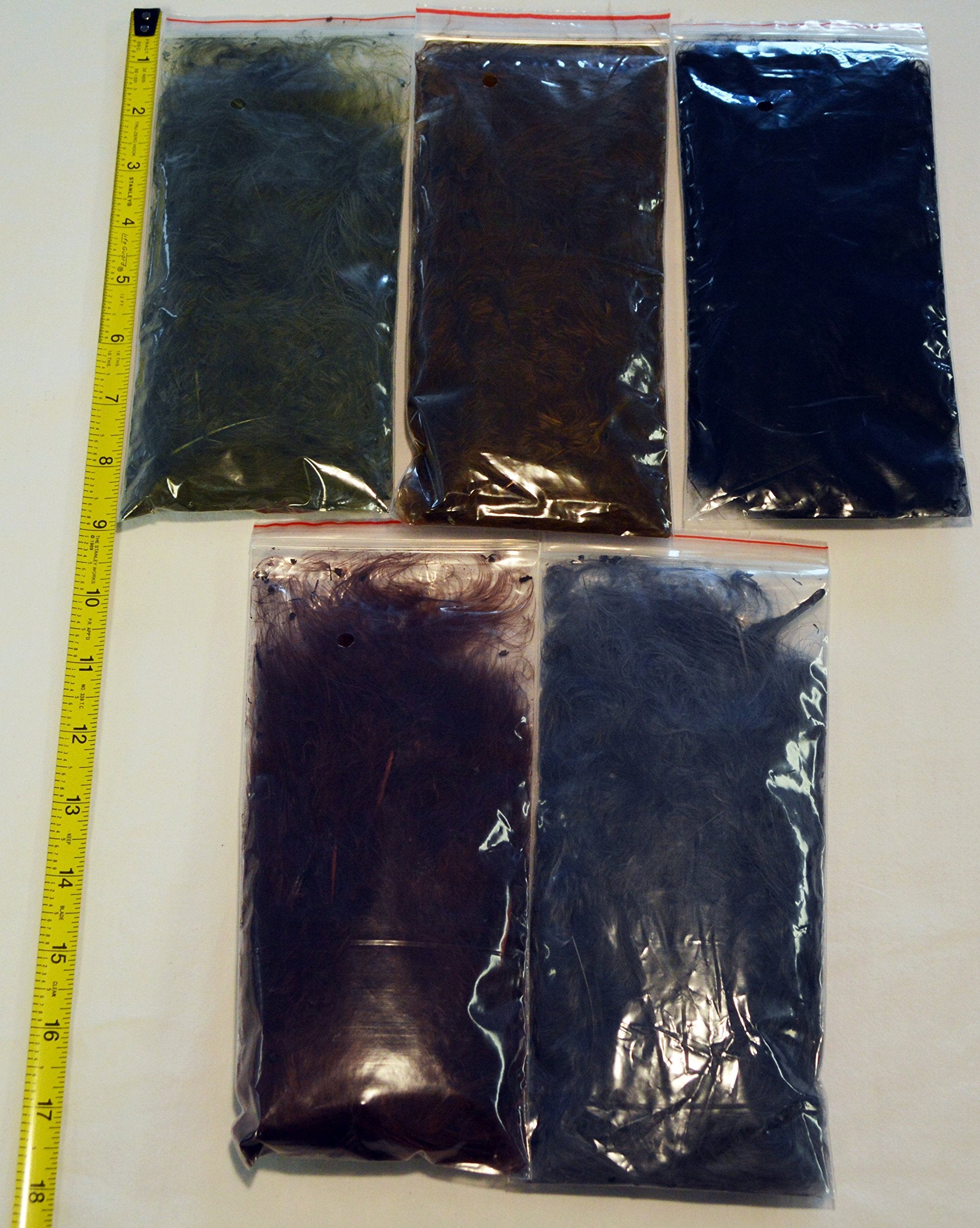 Synthetic rabbit hair dubbing for vibrant patterns