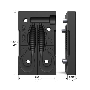 Premium Soft Plastic Lure Mold 3inch vent-closeup demonstrates bubble-free filling.