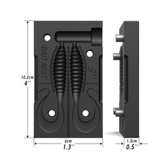 Premium Soft Plastic Lure Mold 3inch vent-closeup demonstrates bubble-free filling.