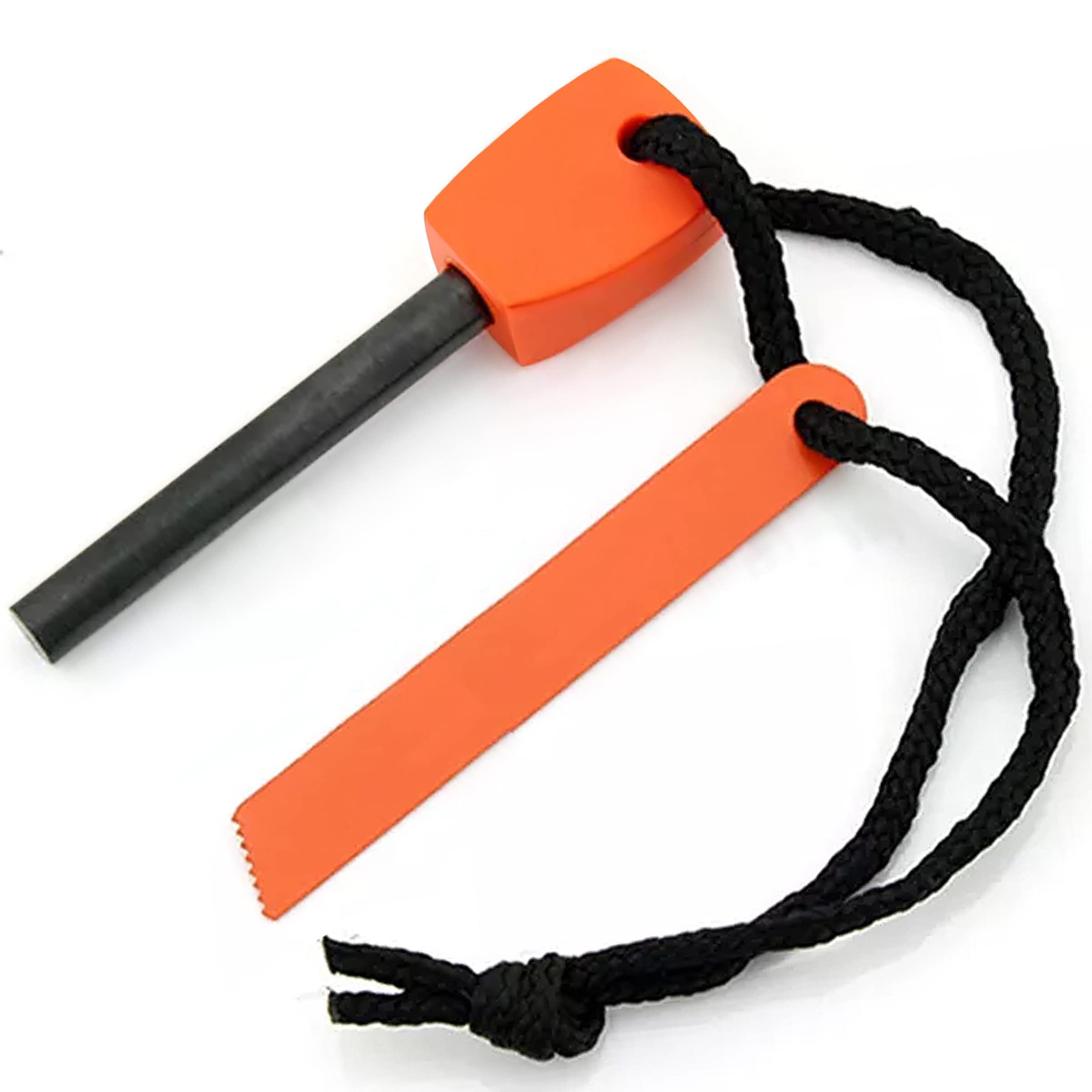 PREP-RIGHT Survival mini ferrocerium flint close-up demonstrates quick sparks for outdoor tasks.
