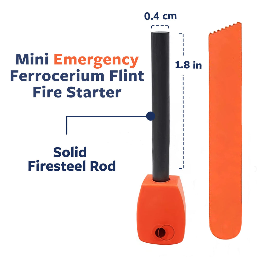 PREP-RIGHT waterproof fire starter body with rugged finish ready for wet-weather camping.