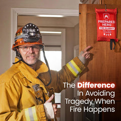 Prepared Hero XL fire blanket deployment tabs for quick use