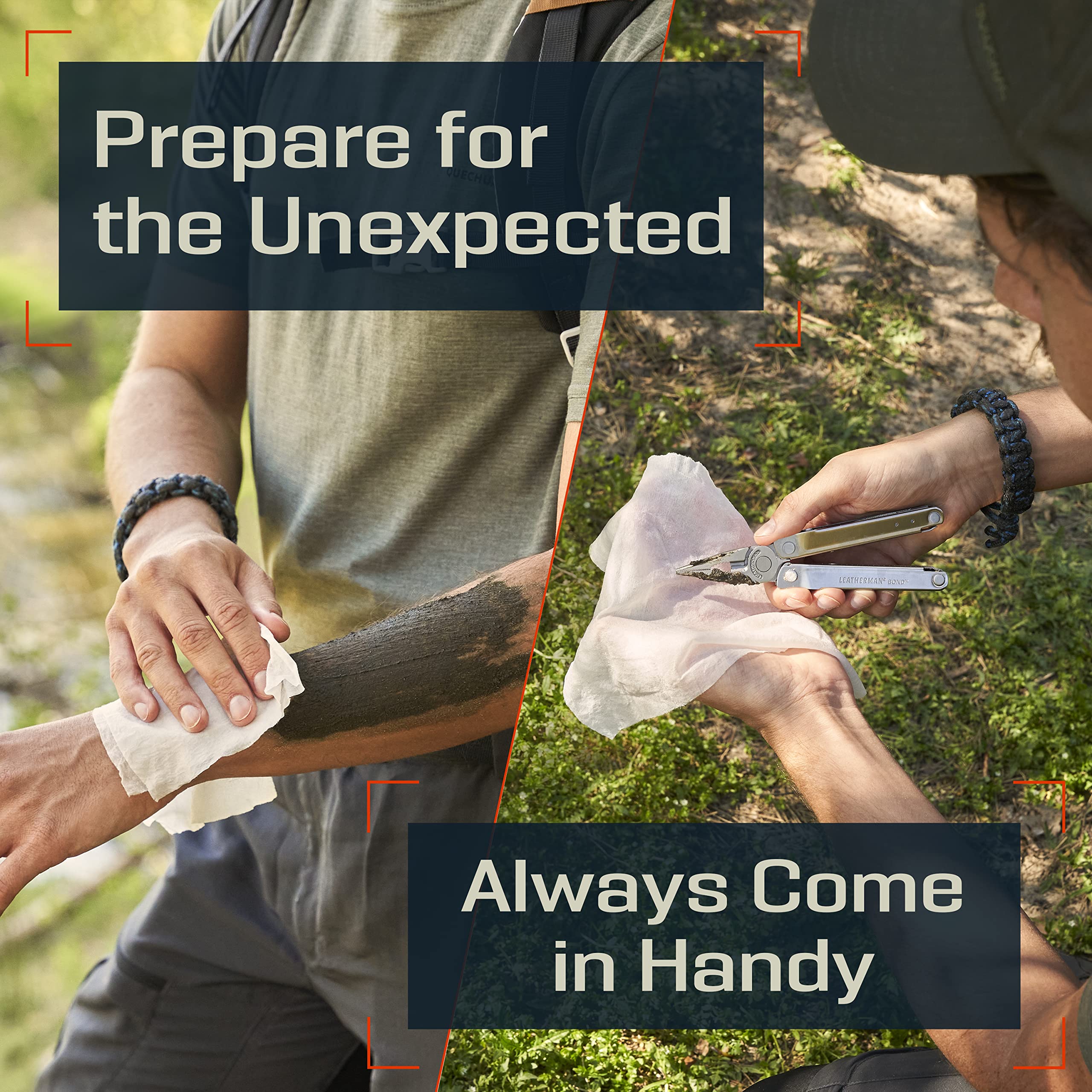 PREPARED4X bamboo disposable towel feels soft on skin during wipes