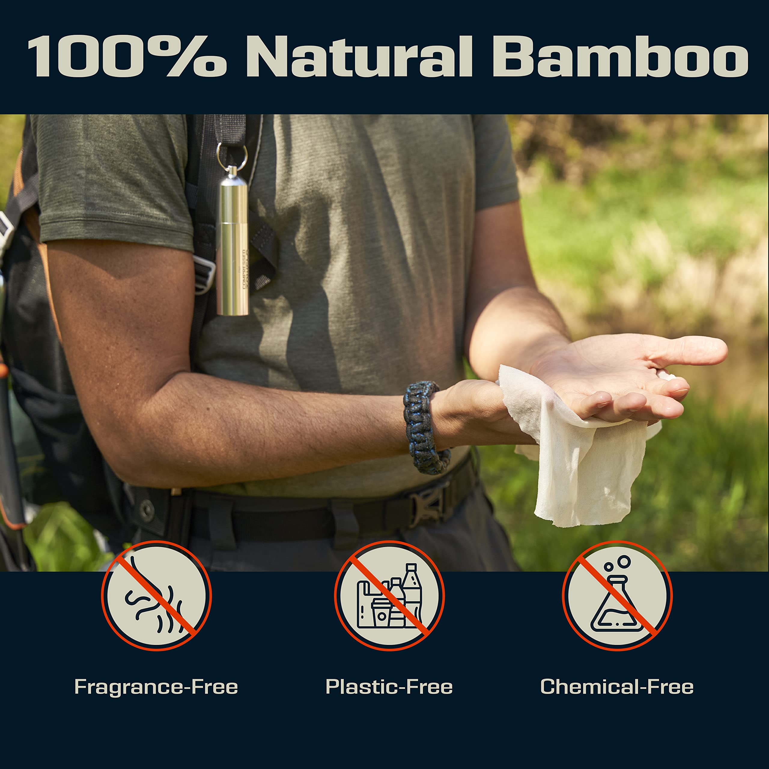 PREPARED4X emergency bug-out bag essential compact towels for on-the-go cleaning