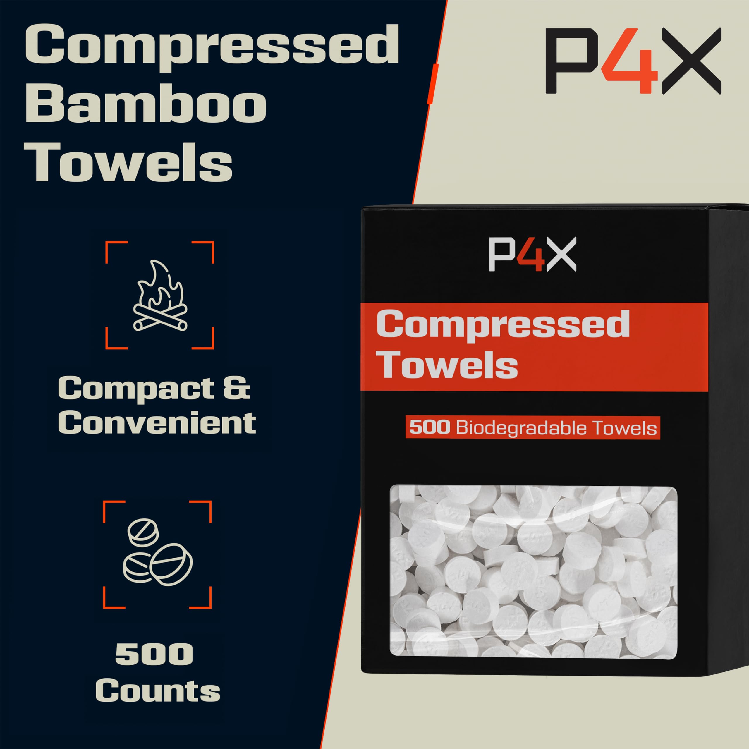 PREPARED4X towel tablet with waterproof case and keyring for rugged outdoor carry