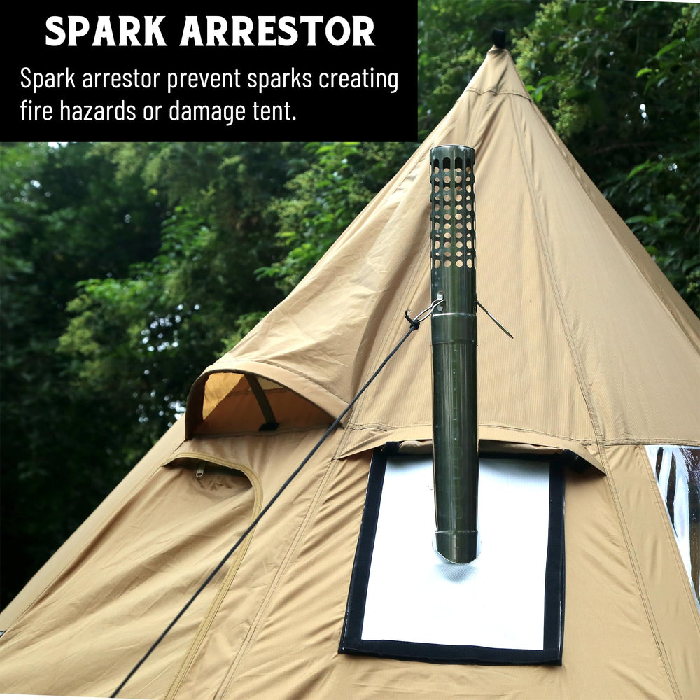 Preself hot tent stove weight 22lb enables easy portability.