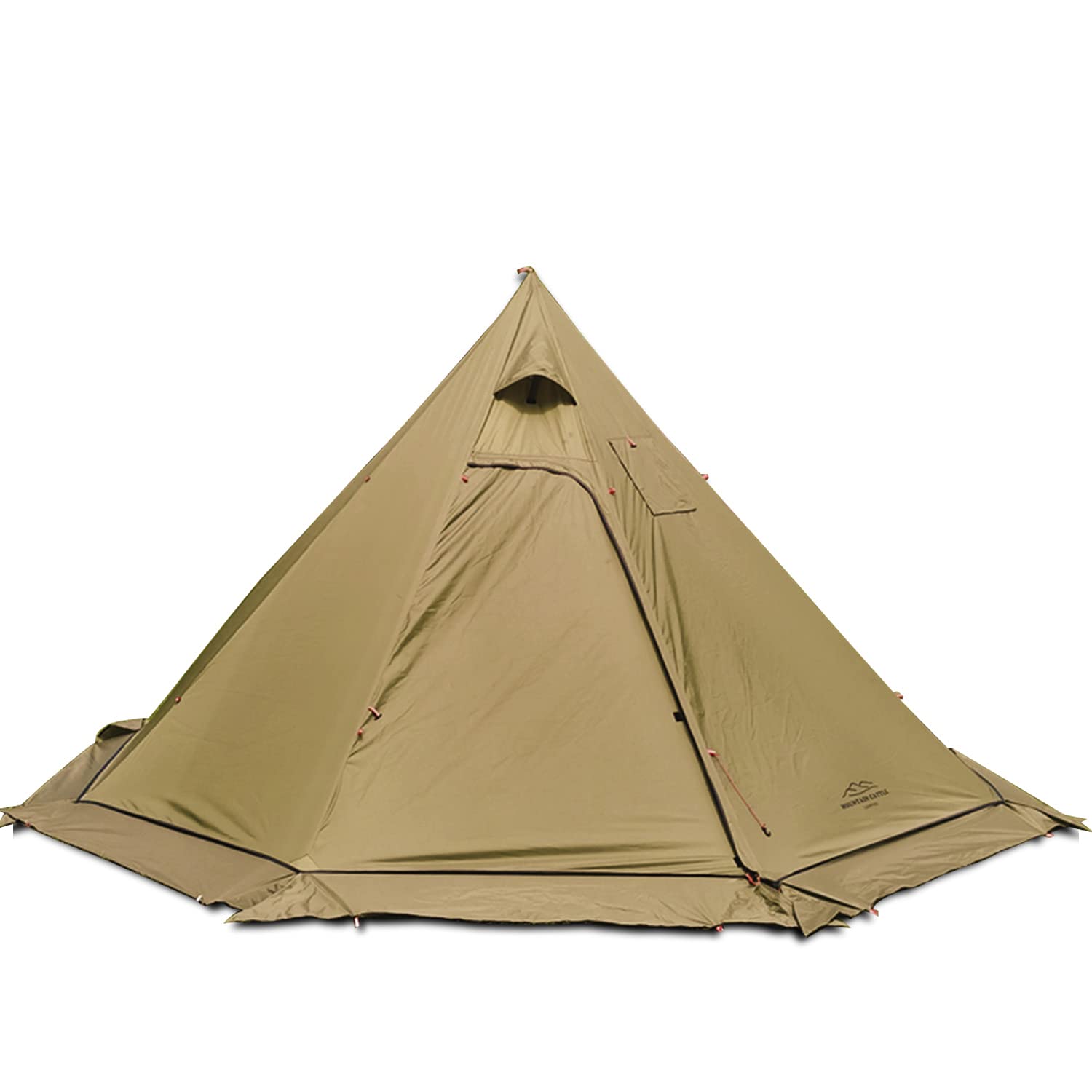 Preself T2 Large tipi tent front view for family camping with roomy space.