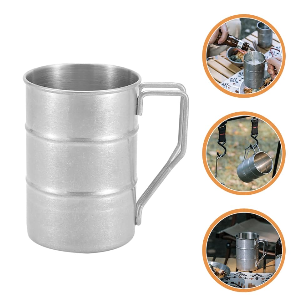 PRETYZOOM Lightweight compact camping cup highlights easy carry for backpacking trips.