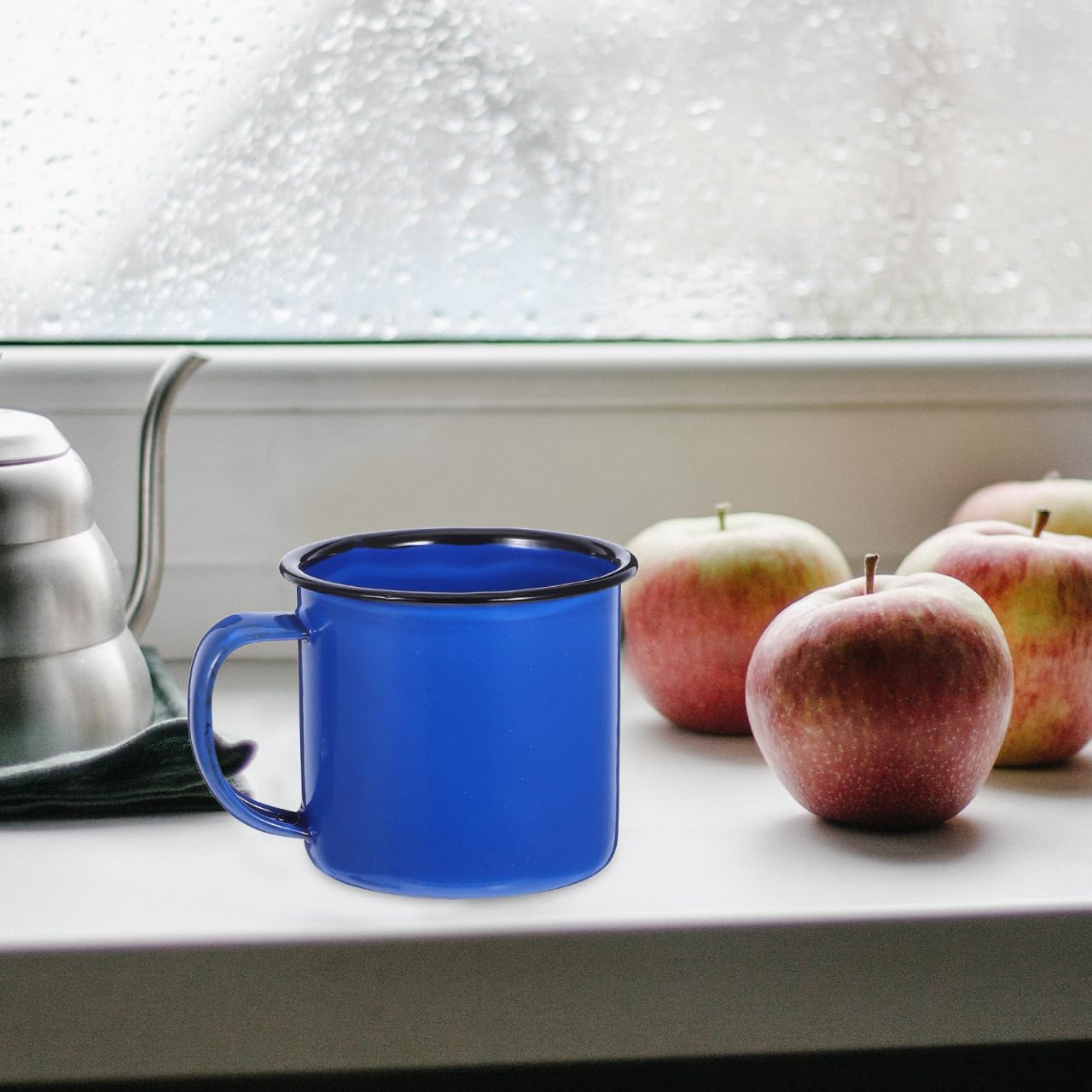 PRETYZOOM multi-use enamel mug set suitable for home, office, and camping.