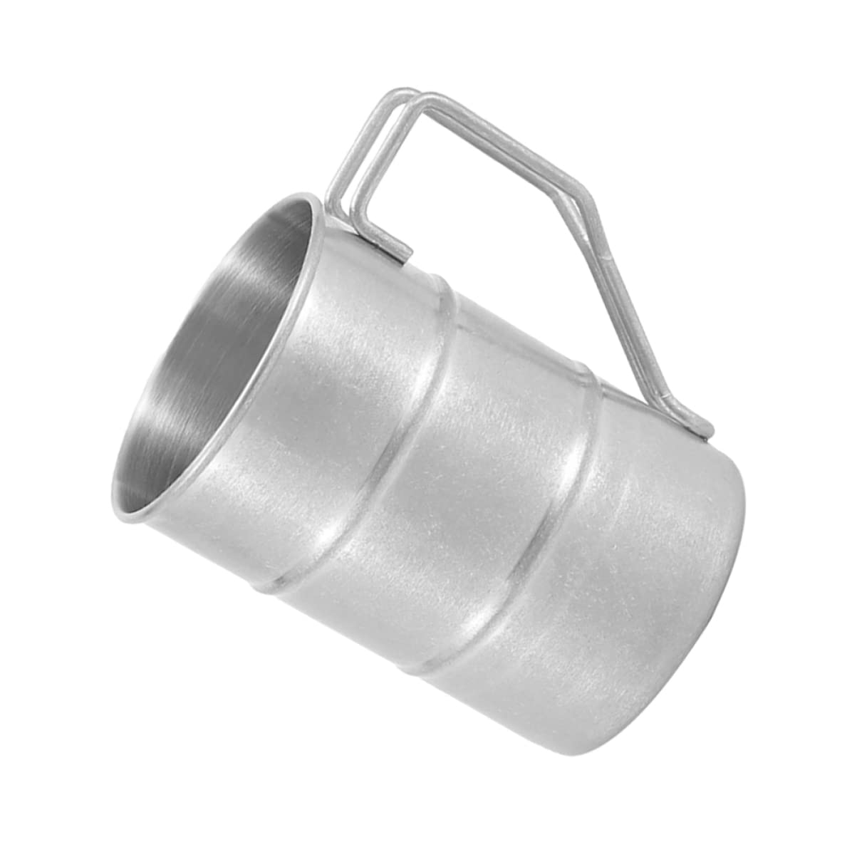 PRETYZOOM Outdoor Water Cup closeup demonstrates rust-resistant 304 stainless steel for camping.