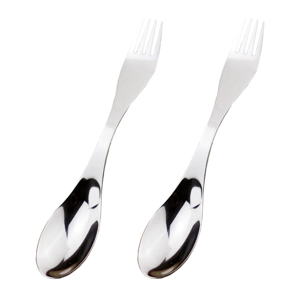PRETYZOOM spork set packaging shot, compact and easy to store for travel.