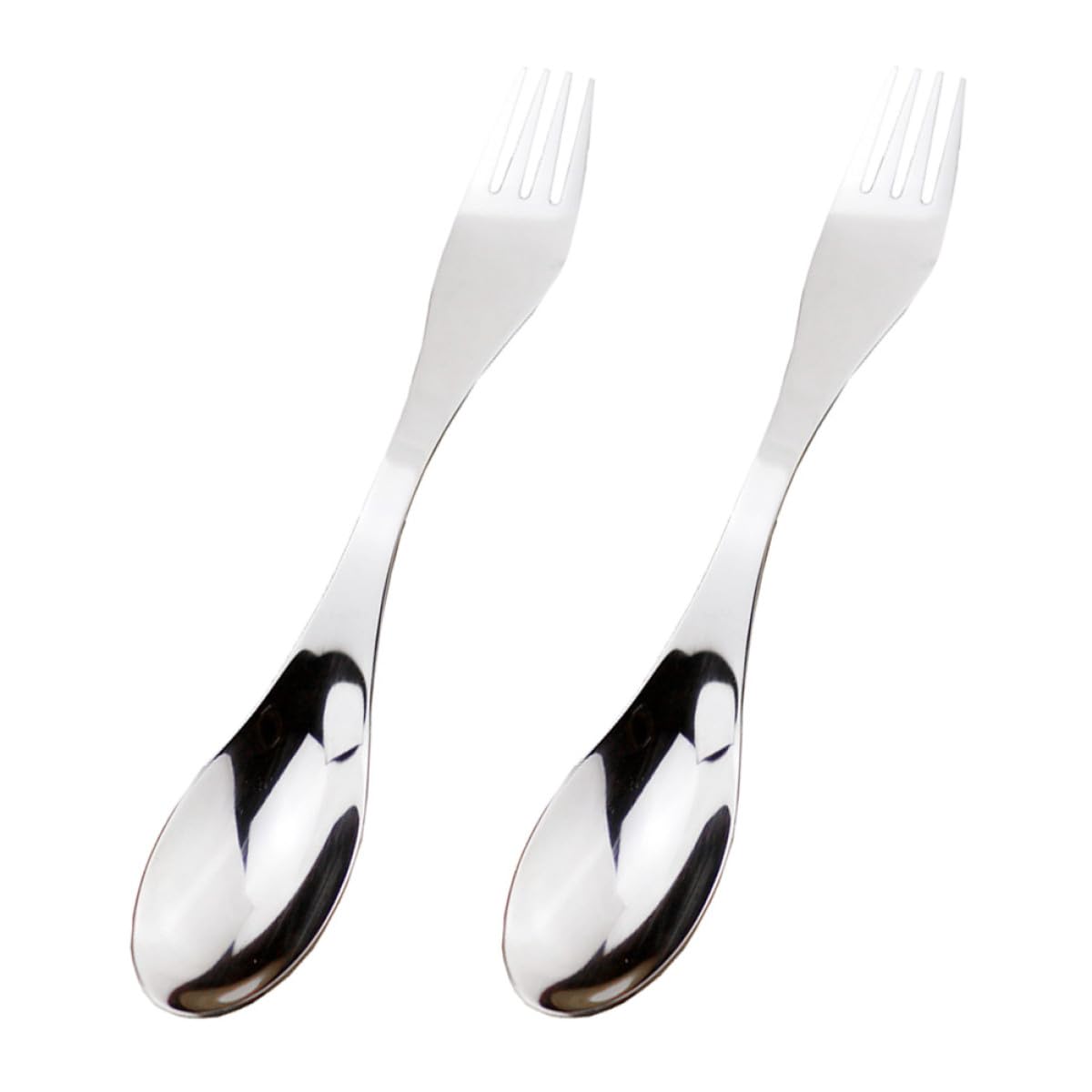 PRETYZOOM spork set packaging shot, compact and easy to store for travel.